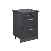 Vicco Mobiletto base per cucina Calcestruzzo nero 60 cm PL Antracite