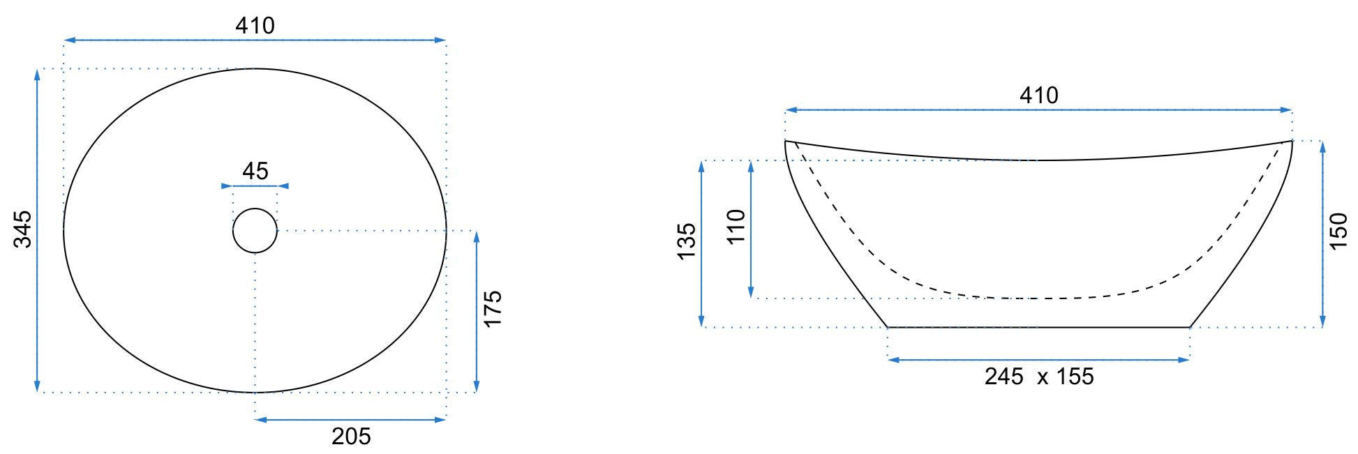 Lavabo Da Appoggio Rea Sofia Light Stone