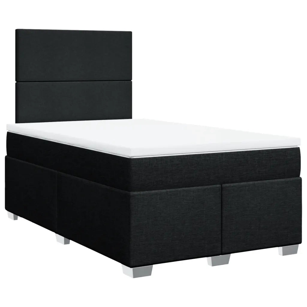 Giroletto a Molle con Materasso Nero 120x190 cm in Tessuto 3292722