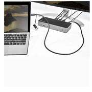 Startech.com usb-c e usb-a dock - docking station universale triplo monitor displayport e hdmi 4k 60hz - 85w power delivery, hub 6x usb, gbe, audio - docking station usb tipo c/usb 3.1 gen 2 10gbps - DK31C3HDPDUE