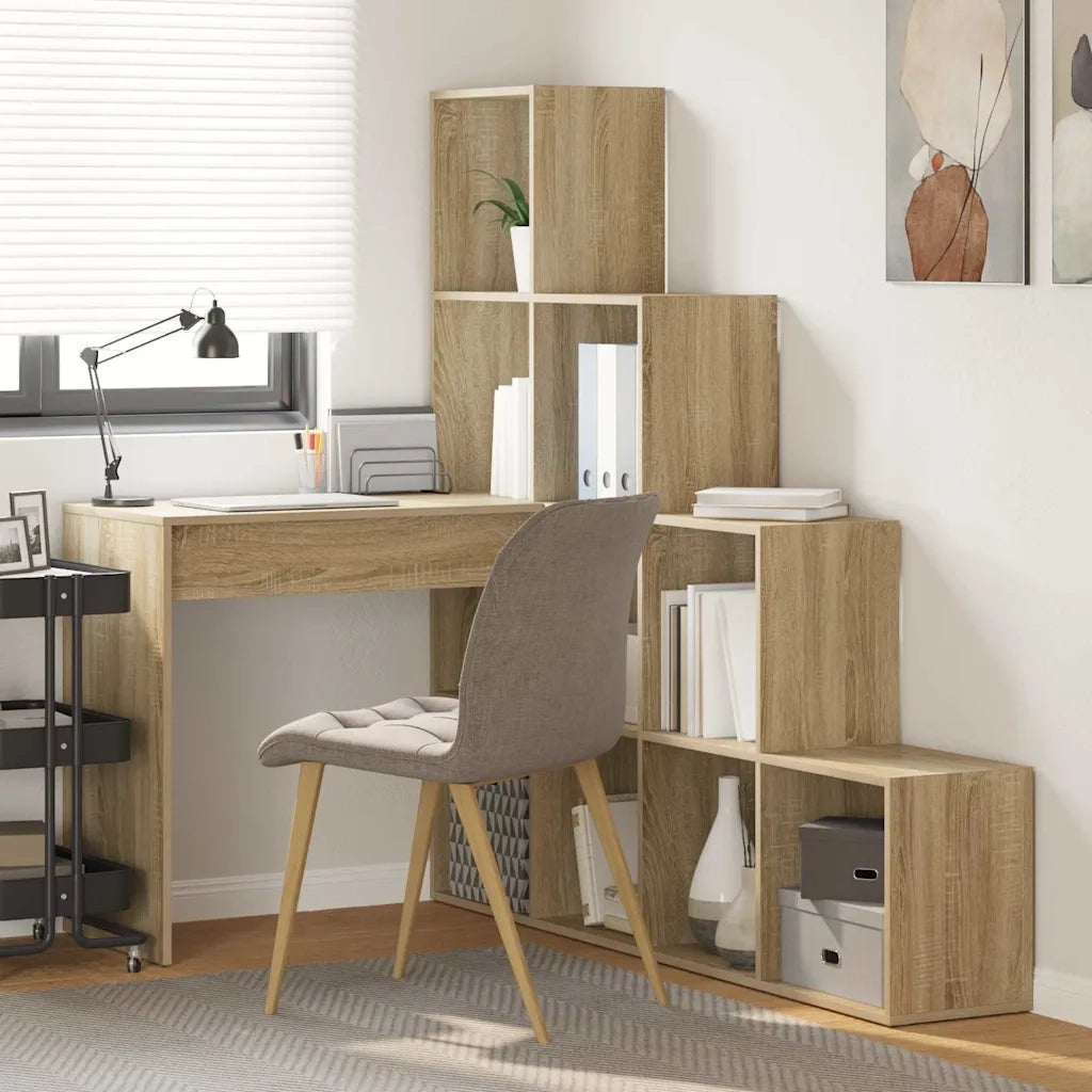 vidaXL Scrivania ad angolo rovere sonoma 101,5 x 149,5 x 149,5 cm