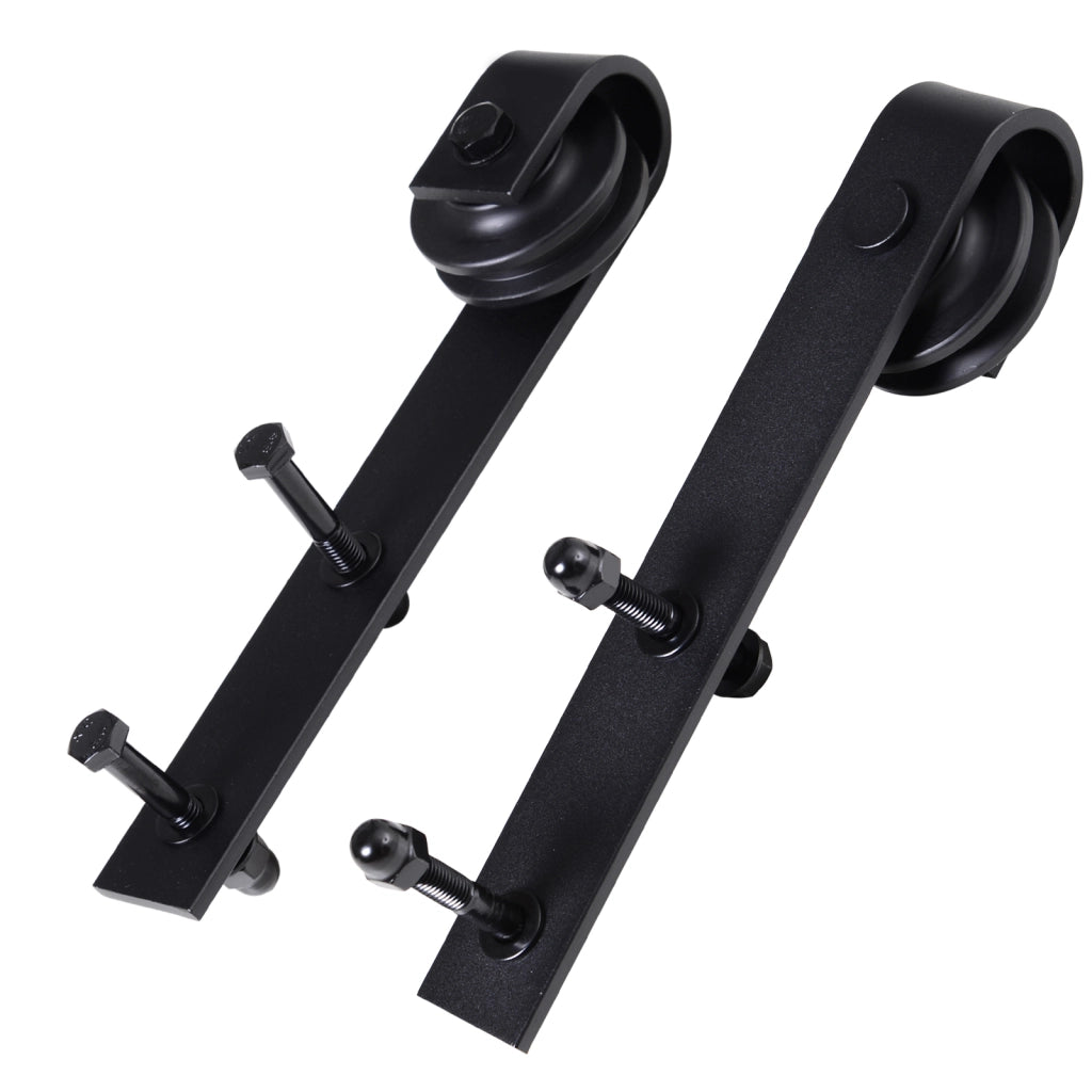 Kit Rieles Puerta Corredera 200 cm ¨C zephmum ¨C Acciaio Carbonio per 1 Anteria 100 cm Larghezza Massa 90 kg