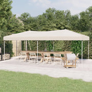Tenda per Feste Pieghevole-Tenda Gazebo Crema 3x6 m
