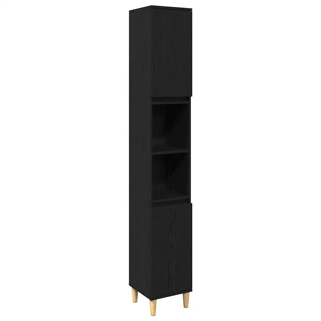 Set di mobili per il bagno 3 pcs Nero Legno multistrato 3332584