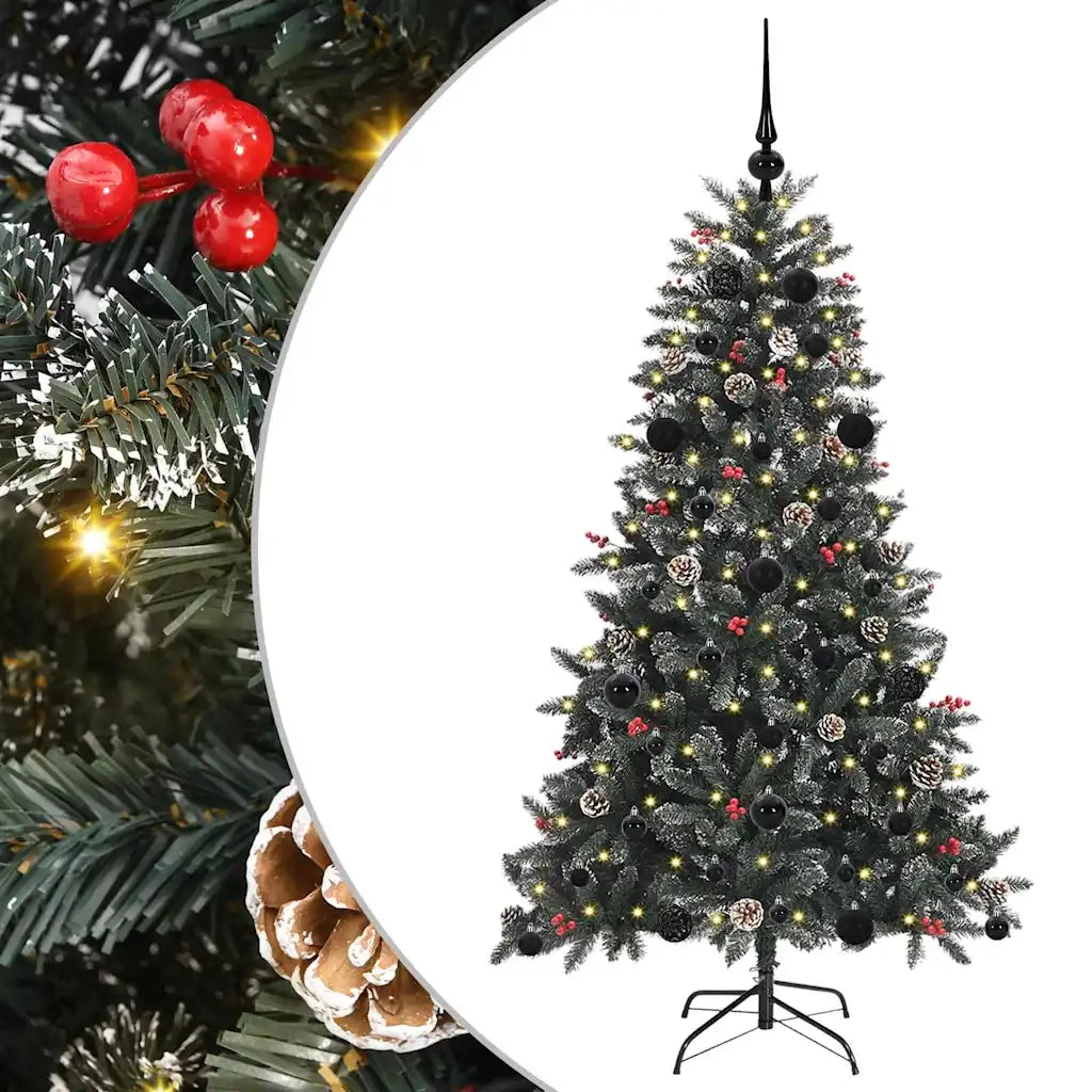 Albero di Natale artificiale con 150 LED Verde 150 cm 3395869