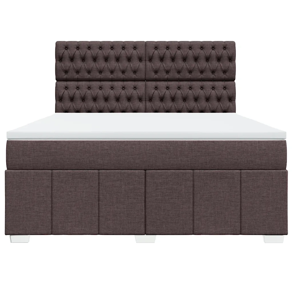 Giroletto a Molle con Materasso Marrone Scuro 180x200cm Tessuto 3291757