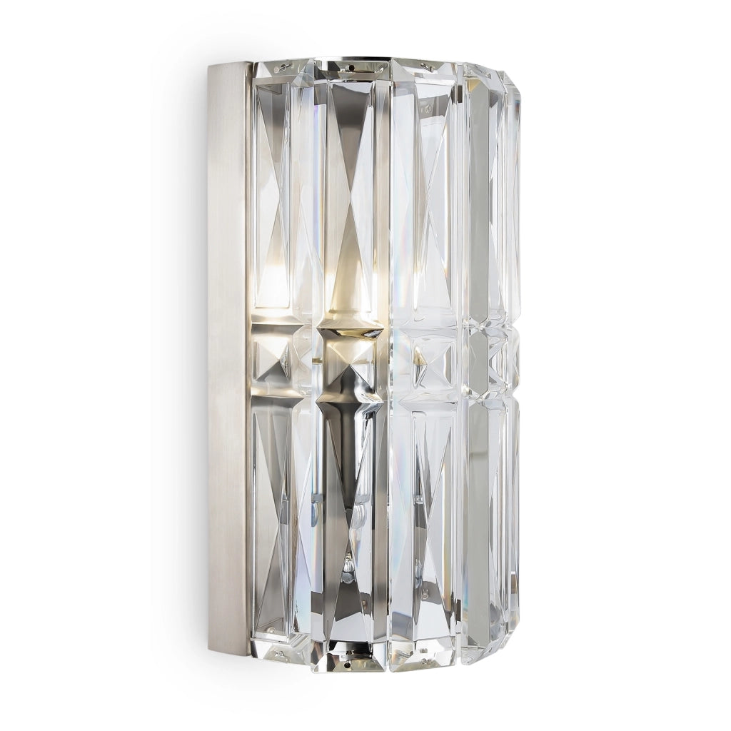 Maytoni applique contemporanea Facet 1 luce E14 cromo metallo vetro