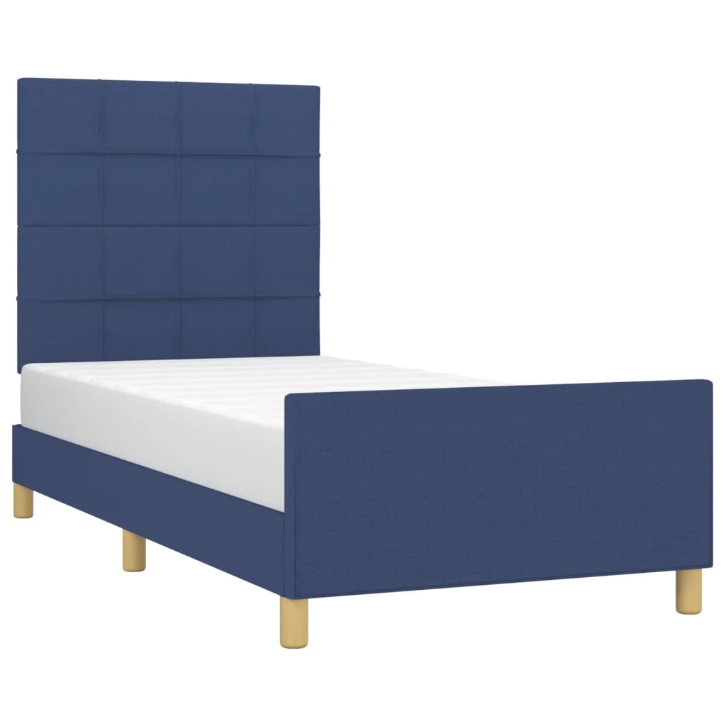 Giroletto senza Materasso Blu 90x190 cm in Tessuto