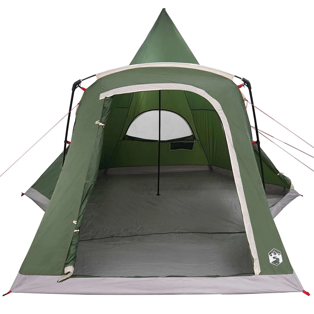 Tenda Teepee per 5 Persone con tetto-Tenda da campeggio Verde 545 x 450 x 295 cm