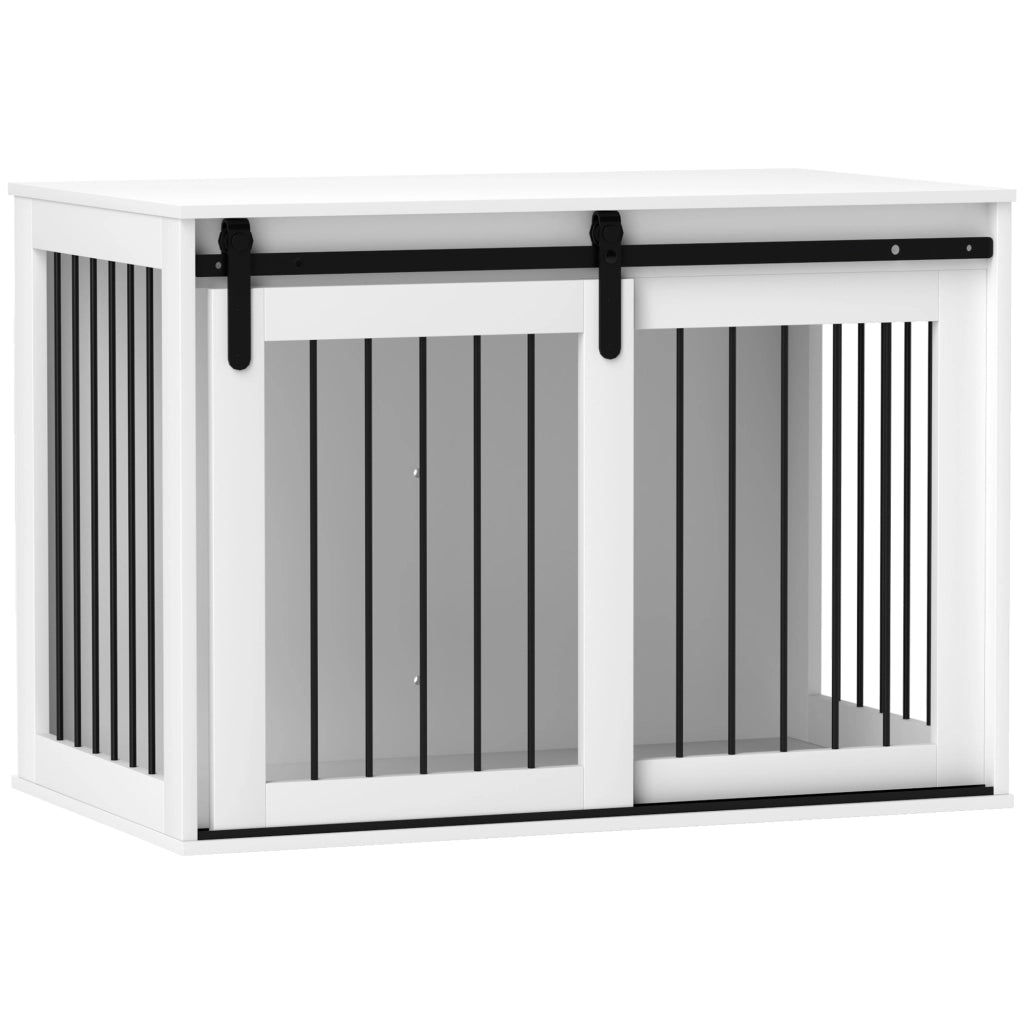 Casetta per Cani con Ante Scorrevoli ¨C Zephmum ¨C 98x58x61 cm Noce