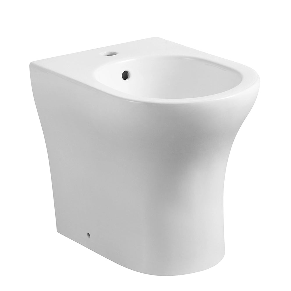 Sanitari filo muro monoblocco in ceramica bianca con sedile soft close Sara