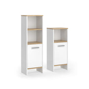 Vicco Set di mobili da bagno Rovere bianco/dorato 2 parti