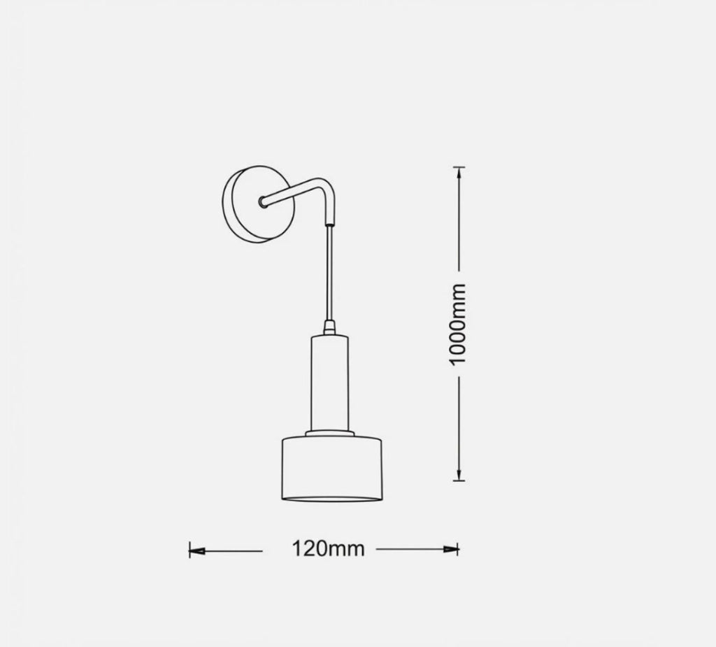 Applique da Parete Moderna Ottone e Nero E27 Altezza Regolabile 100cm Lampada Design Minimal per Camera Letto Soggiorno