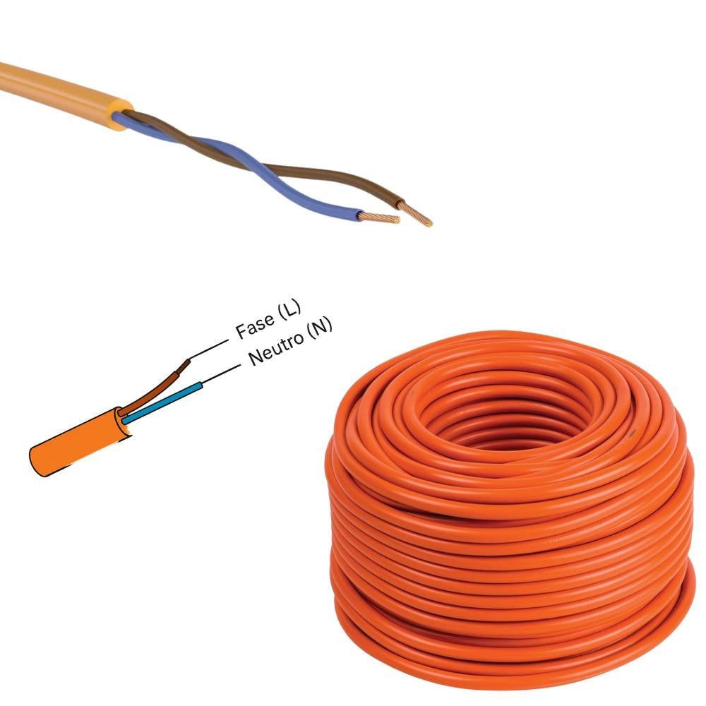 Cavo fror multipolare flessibile antifiamma arancio gommato per impianti *** lunghezza metri 10, sezione conduttore 2...