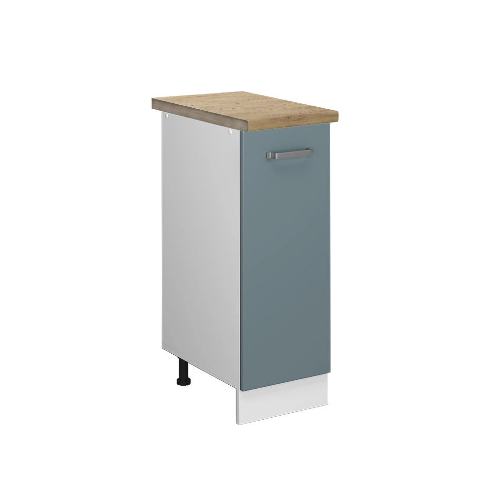 Armadio cucina dispensa alto R-Line Grigio-blu/Bianco 30 cm, PL Rovere Vicco