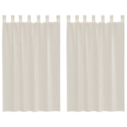 Tende in Voile con Linguetta 2 pz Crema