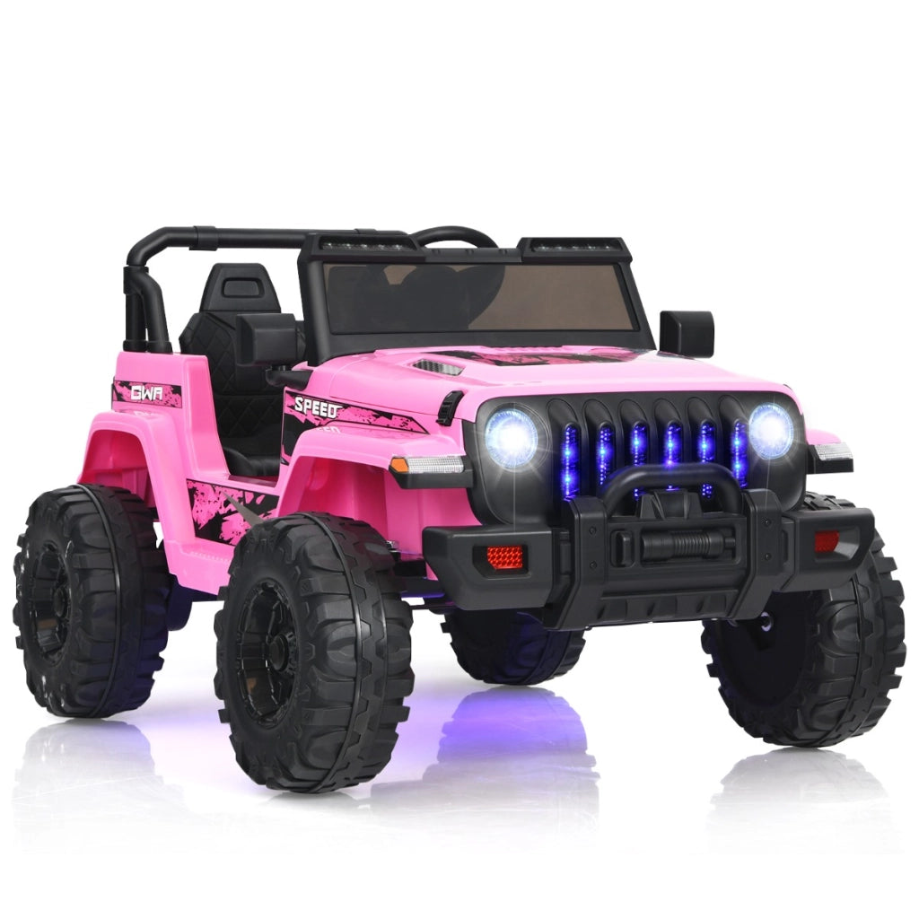 Auto per bambini alimentata a batteria 12V con 2 posti e telecomando musica porta USB, Auto elettrica Rosa-Macchinine giocattoli
