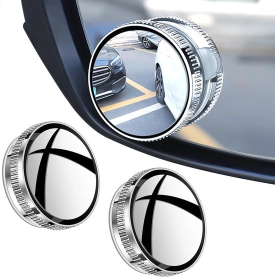 Specchio di retrovisore a 360 gradi regolabile - Visore laterale - Visore di sicurezza - Blind spot - Impermeabile - Sicuro - Adatto per auto - Specchio laterale