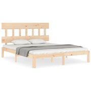 Letto matrimoniale | Letto per adulti | Giroletto con Testiera King Size in Legno Massello