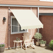 Tenda da Sole Retrattile Manuale-Tenda parasole per Patio 200 cm Crema
