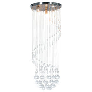 Plafoniera moderna a spirale dal design stravagante 30 x 80 cm illuminazione ottimale metallo argentato 02_0046395