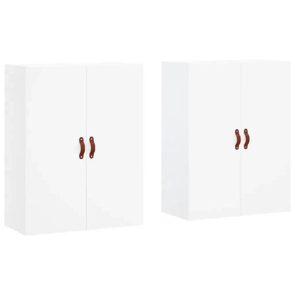 Armadietto a Muro | Mobili a Parete 2 pz Bianchi 69,5x34x90 cm