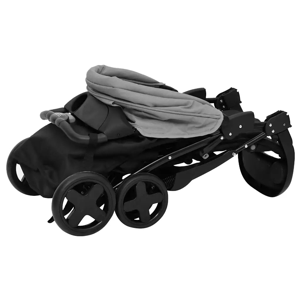Passeggino 3 in 1 Grigio Chiaro e Nero in Acciaio CFW8851995