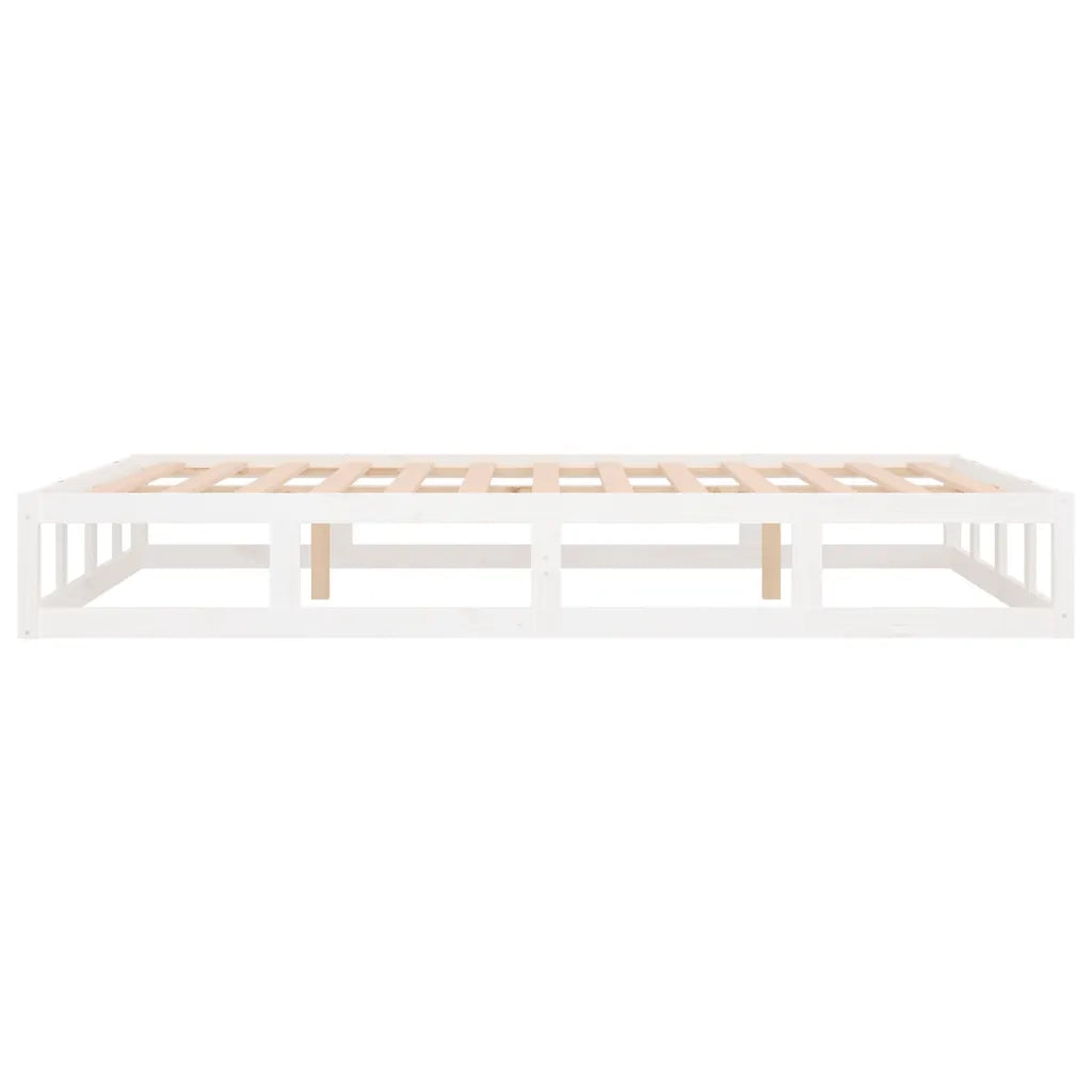 Giroletto-Struttura Letto Bianco 135x190 cm Double in legno Massello 284657