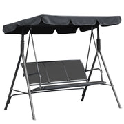 Amaca da giardino 3 posti ¨C zephmum ¨C grigio textilene acciaio