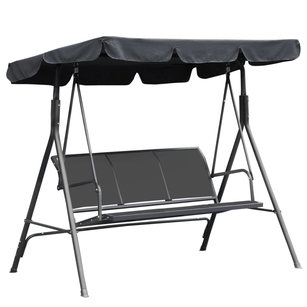 Amaca da giardino 3 posti ¨C zephmum ¨C grigio textilene acciaio