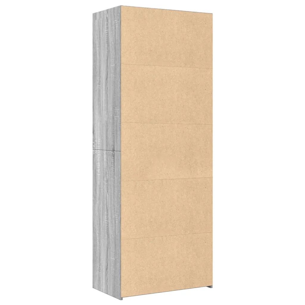 Credenza-Buffet-Armadio da cucina Grigio Sonoma 70x41x185 cm in Legno Multistrato