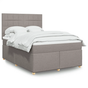 Giroletto a Molle con Materasso Tortora 140x190 cm in Tessuto 3291279