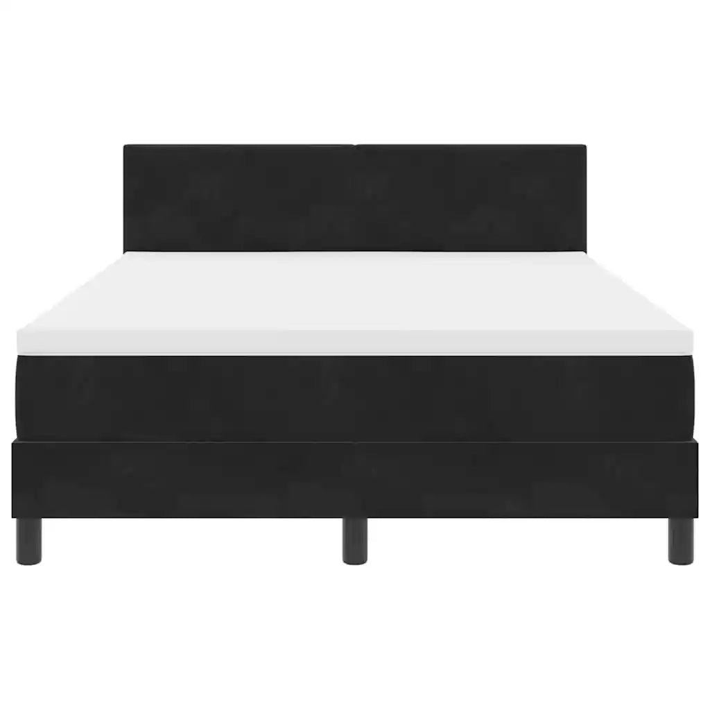 Letto a molle con materasso Nero 160 x 200 cm Velluto 3339184