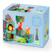 Topanijungle Maxi,gioco d`impilamento animali con 10 pezzi ,Djeco,Eta 18+mesi