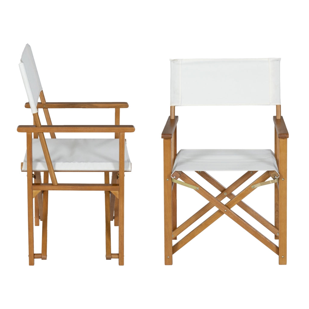 Set da Bistrot Capistrello Pieghevole in Legno di Eucalipto - Bianco casa.pro