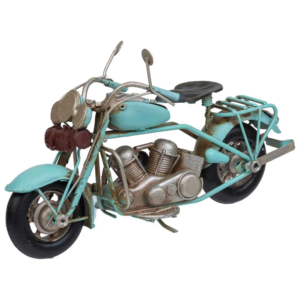 Moto metallo blu 19.5x8x11.5h cm