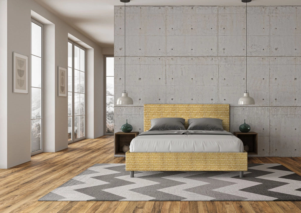 Letto Matrimoniale 160x200 cm Senza Rete Adele Aragona 3 Giallo