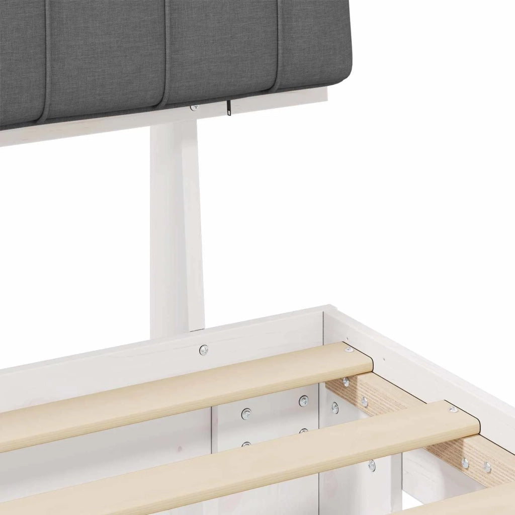 Letto con Testiera Rivestita Grigio chiaro 100 x 200 cm 877513