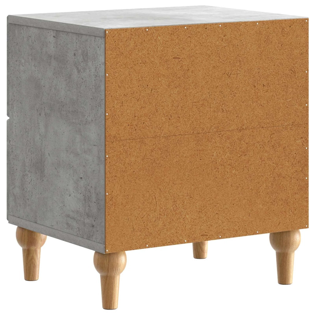Armadio da Notte 2 pz Grigio Cemento 43 x 34,5 x 48 cm 894072