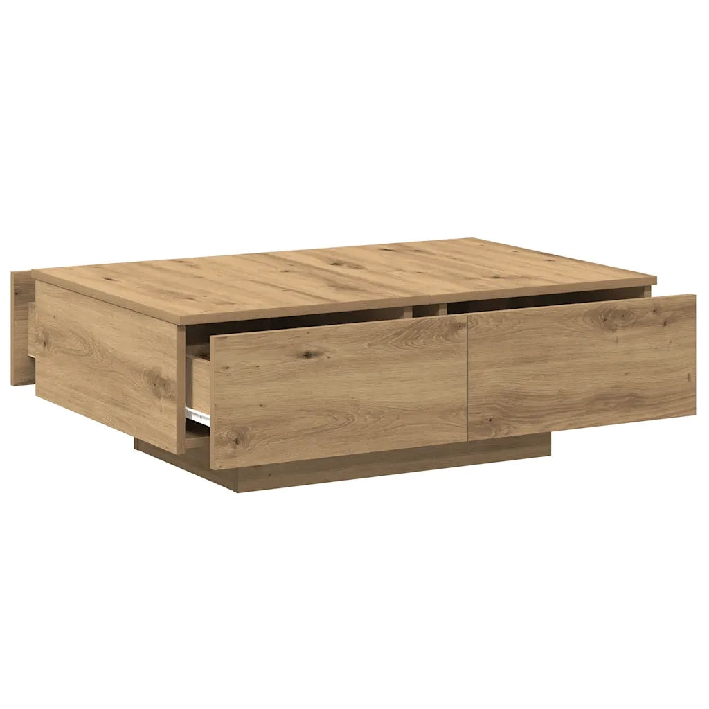 Tavolino da Salotto-Tavolino da soggiorno-Tavolo Rovere Artigianale 90x60x31 cm Truciolato