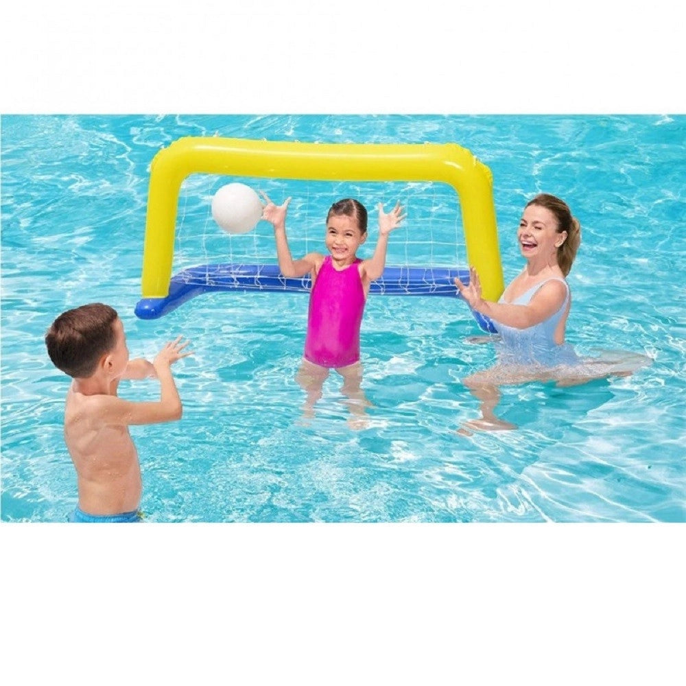 Trade Shop - Porta Gonfiabile Galleggiante Water Polo Con Palla Giallo 137x66cm Bambini 52123 -