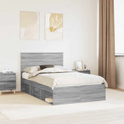 Struttura del letto Grigio Sonoma 120 x 200 cm Pino massello 3409386