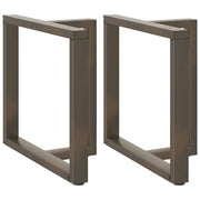 Gambe per tavolo da pranzo a forma di T 2 pz nere 80x35x(72-73) cm in acciaio