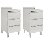 Mobili da cucina commerciali con 3 cassetti 2 pz 50x60x96 cm 3081935