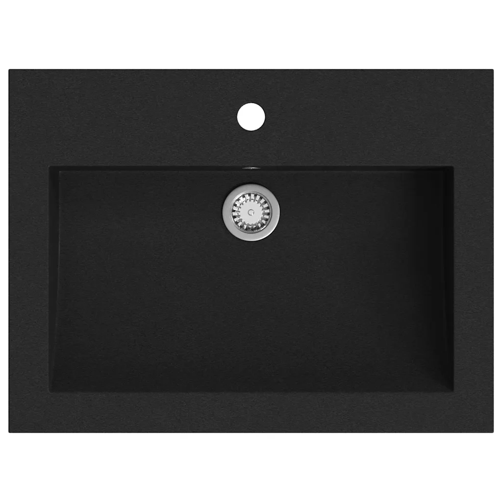 Lavandino in Granito 600x450x120 mm Nero CFW8701484
