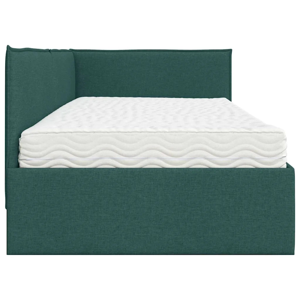 Struttura Letto Angolare con Materasso 2 pcs Verde Velluto 3394025