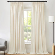 Veli Raccordi 300 g/m2 - Tende di Velluto - Set Completo 2 Pezzi - Cinturino di Piegatura - 132x240cm - Tessuto Liscio - Tende di Oscuramento