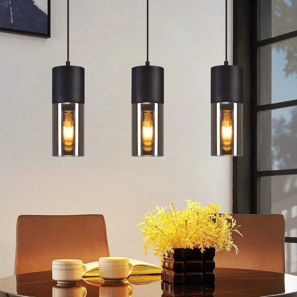 Lampada a sospensione ZMH per tavolo da pranzo E27 - moderna lampada a sospensione a LED orientabile a 3 luci