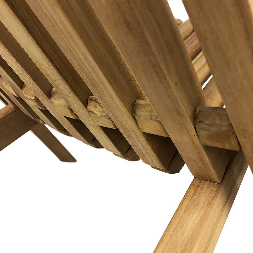 Set 2 Sedie Bistrot Pieghevoli per Giardino Nicla in Legno Teak