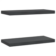 2 pz Mensole a Muro | Scaffale Parete | Ripiano a parete 50x23,5 cm Nero in Acciaio Inossidabile